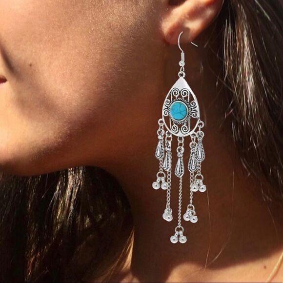 Southwestern Turquoise Earrings NWT - Picture 1 of 3